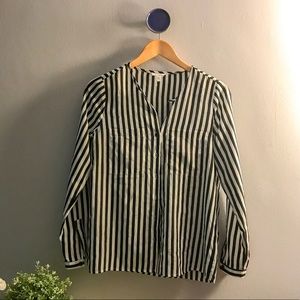 Sheer black and white top